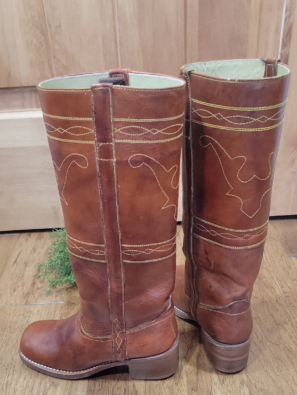 VintageLeather Longhorn Campus Style Boots 5.5 - Picture 15 of 15